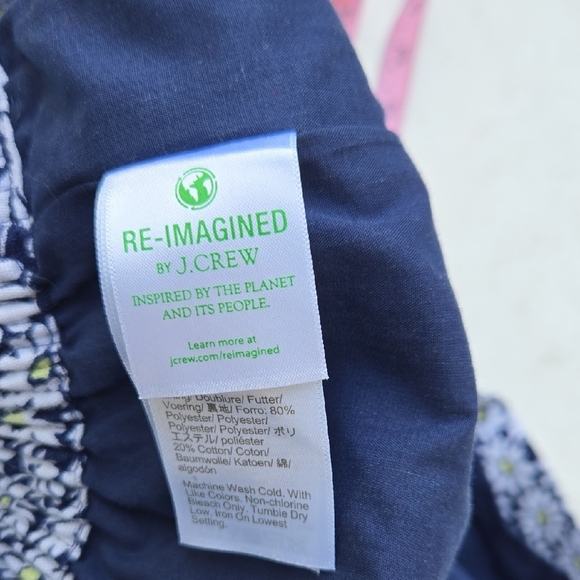 J. Crew Blue Smocked Bubble Skirt - Picture 6 of 8